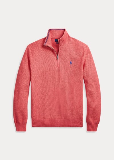 Polo Ralph Lauren Cotton Half-Zip Striktrøje Herre Danmark (GNVTA4182)